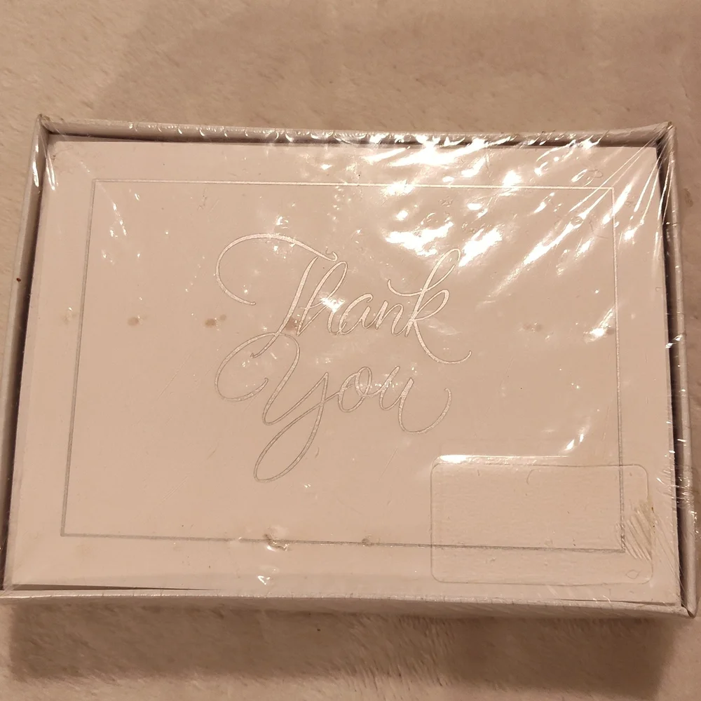 Vintage! Hallmark Classic White Thank You Cards (20ct)